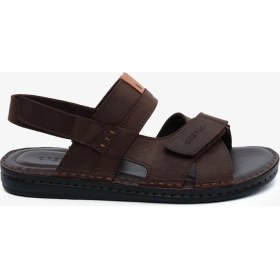 Resim Greyder Erkek Kahverengi Hakiki Deri Sandalet 6Y1FS67856 
