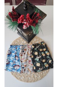 Resim JASMIN UNDERWEAR 302- 3'lü Set Pamuklu Erkek Çocuk Renkli Boxer 