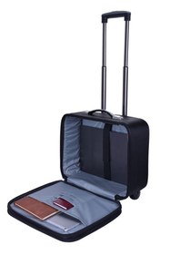 Resim Çantaland Çekçekli Orta Boy Lüx Kasalı Siyah Pilot, Evrak, Laptop, Notebook Çantası 