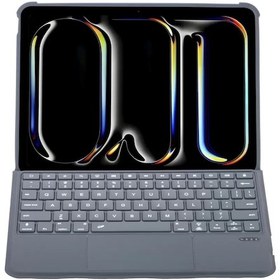 Resim Newface Apple T5510d iPad Uyumlu Pro 13 2024 Kılıf Palermo Ledli Klavyeli Standlı Tablet Kılıfı - Siyah Diğer 
