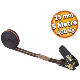 Resim Mini Spanzet Yük Gerdirme Halatı Gırgır 25 mm 5 Metre 400 Kg 