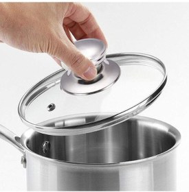 Resim Ermiya Tencere Tava Sahan İçin Cam Kapak 30 CM 