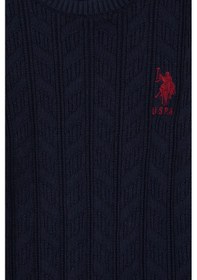 Resim U.S. Polo Assn. Erkek Çocuk Lacivert Basic Bisiklet Yaka Kazak 50293551-VR033 