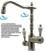 Resim Class Armatür Arıtmalı Rustik Inox Evye Bataryası 