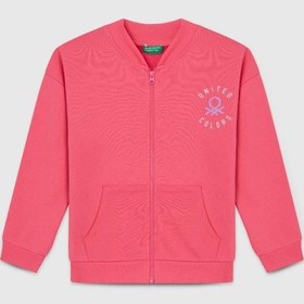 Resim United Colors Of Benetton Kız Çocuk Bnt-g23334 Sweatshirt Pembe-1915 Pembe 