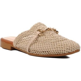 Resim Pierre Cardin Pc-53128 Bej Kadın Örgülü Terlik 001 