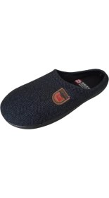 Resim Gezer Erkek Gri Çizgi Desenli Ortopedik Taban Ev İçi Günlük Terlik 