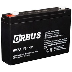 Resim Orbus 6 Volt 7 Amper Kuru Akü 150 30 94 Mm 