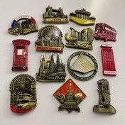 Resim 1 adet metal 3D buzdolabı mıknatısları, Berlin Londra Singapur Myanmar Malezya Piramidi, mükemmel seyahat hediyesi, mükemmel oda dekoru 