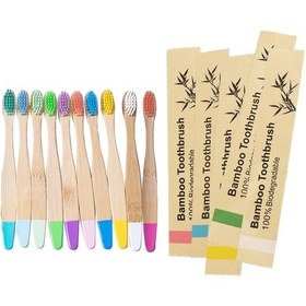 Resim Yuqing 10 Adet Çocuk Bambu Diş Fırçası Yumuşak Elyaf Kıllar 