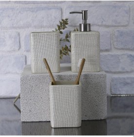 Resim Linen Diş Fırçalık İnci Bej 