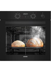 Resim Simfer 8244 11 Fonksiyon Steam Master Ankastre Fırın Siyah Cam Dijital 