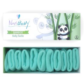 Resim Novibaby 5'li Bambu Yenidoğan Bebek Çorap I Sea Green I 0-6 ay 