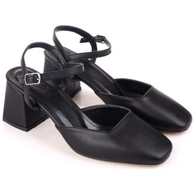 Resim Papuç Sepeti Sb-100 Kadın Klasik 7 Cm Topuklu Kadın Ayakkabı Siyah 