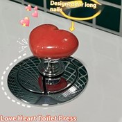Resim Kloz Dökme Düğmesi Kalp Şeklinde Tasarlanmış - Dayanıklı Plastik, Kolay Kurulum, Banyo ve Kloz İçin Uzun Çivi Aksesuarı, Kırmızı ve Beyaz, Montaj Donanımı Dahil, Kloz Dökme Düğmesi, Kloz Aksesuarı, Eğlenceli Tasarım, Pürüzsüz Yüzey, Kloz Dökme Kolu, Kloz Koltuk/Kapak Kaldırıcı, Banyo Aksesuarı, Kloz Kolu Dökücü, Kloz Dökme Sistemi 