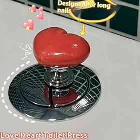 Resim Kloz Dökme Düğmesi Kalp Şeklinde Tasarlanmış - Dayanıklı Plastik, Kolay Kurulum, Banyo ve Kloz İçin Uzun Çivi Aksesuarı, Kırmızı ve Beyaz, Montaj Donanımı Dahil, Kloz Dökme Düğmesi, Kloz Aksesuarı, Eğlenceli Tasarım, Pürüzsüz Yüzey, Kloz Dökme Kolu, Kloz Koltuk/Kapak Kaldırıcı, Banyo Aksesuarı, Kloz Kolu Dökücü, Kloz Dökme Sistemi 