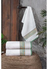 Resim Sarev Viola Beyaz %100 Pamuk Banyo Havlusu 80x150 Cm Beyaz 