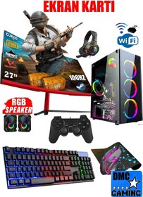 Resim DMC N187x (PUBG,GTA 5) Ryzen 5 3600,32gb,500gb Hdd,256gb Ssd,rx550,27"100hz Masaüstü Oyuncu Bilgisayarı 