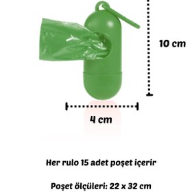 Resim BAMM BAMM Kirli Bebek Bezi Kovaları İle Uyumlu 2250 Adet Bebek Bezi Kapasiteli Çöp Poşeti ve Taşıma Kapsülü 