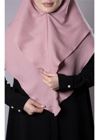 Resim Hürrem Bone Pudra Pratik Hazır Geçmeli Tesettür Eşarp Pamuk Caz Kumaş Çift Katlı Çapraz Hijab 2304 06 