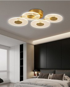 Resim Callista 4'lü Gold 3 Renkli Modern Plafonyer Led Avize Gold 