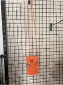 Resim SELİNN BUTİK Kapaklı , Mıknatıs Çıt, Çıt Detaylı Telefon Çantası Oranj 