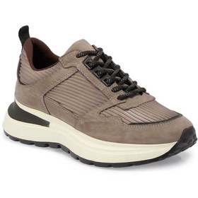 Resim Tergan Vizon Deri Tekstil Erkek Sneaker - E24S1AY57059-U3X 