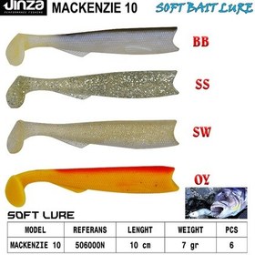 Resim Jinza Hawk Mackenzie 100 Mm 7 Gr Silikon Balık 6 Adet 