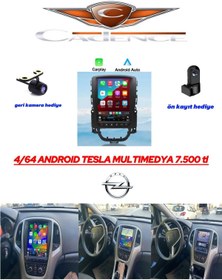 Resim Cadence OPEL ASTRA J TESLA uyumlu ANDROİD CARPLAY MULTİMEDYA ÇİFT KAMERA 4/64 