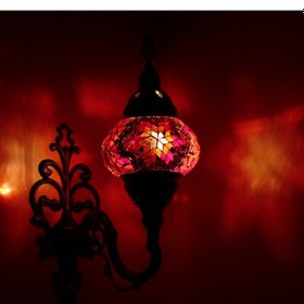 Resim Dekoratif MOZAİK APLİK DEKORATİF DUVAR LAMBASI EL YAPIMI 5 