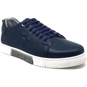 Resim Luis Figo Hakiki Deri Ortopedik Erkek Rahat Günlük Büyük Numara Lacivert Sneaker Ayakkabı 45-48 Lacivert 
