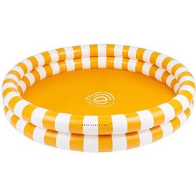 Resim Swim Essentials Yellow Stripes Çocuk Şişme Oyun ve Yüzme Havuzu 100cm 