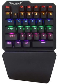 Resim Rush SIEGE RK77 Blue Switch PUBG Oyuncu Gaming Mekanik Klavye Keypad 