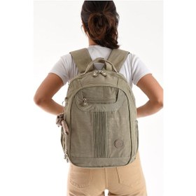 Resim Unisex Sırt Çantası 40 30 Cm Okul Çantası Günlük Spor Çantası Klinkır Kumaş Hafif Çok Cepli Su İtici Mavi 