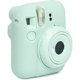 Resim Fujifilm Instax Mini 12 Makine Uyumlu Yeşil Koruyucu Silikon Kılıf 