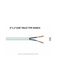 Resim Çarkıt - Cmk Cable 2X1,5 Ttr Çok Telli Kablo Tam Kesit %100 Bakır 