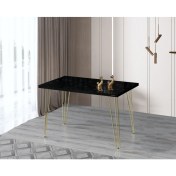 Resim Demontepark 70 x 120 cm Masa Mutfak Masası Yemek Masası Çalışma Masası Siyah 