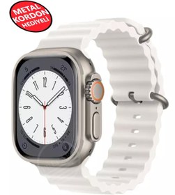 Resim Ultra 2 Akıllı Saat Çelik Kordon Hediyeli Gri Kasa 49mm Nfc Bildirim Sesli Arama Özellikli LG68 