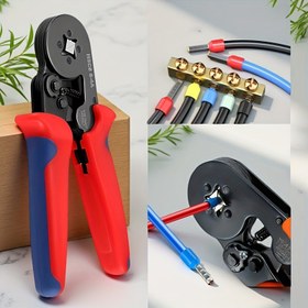 Resim Elektrikçi kablo bağlantı pensesi, kaymaz tutma yeri ile soğuk presli kablo konektörleri, ev yenileme, elektrik tamiri ve otomotiv ile gemi kablolamaları için uygun 