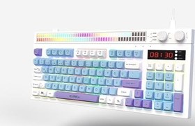 Resim Claw's Spectrum K1 Fonksiyonel Çift LCD Ekran & Çift Rgb - Ses Kontrolcülü Membran 94 Tuşlu Spectrum Rgb Modlu Gaming Klavye 
