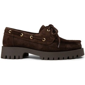 Resim Deery Kadın Hakiki Süet Kahverengi Marin Loafer - 02036zkhvc01 