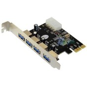 Resim Usb 3 0 PCI Express PCI E 4 Port Kart Çoklayıcı PCIe 