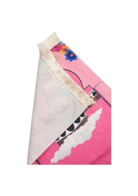 Resim Kabeli Çiçek Desenli Çocuk Seccadesi Pembe Pembe 