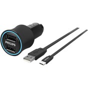 Resim Philips DLP2553V Micro USB Araç Şarj Cihazı Siyah 