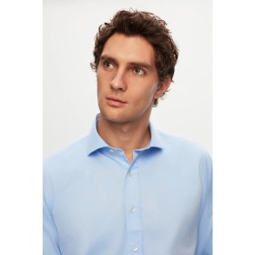 Resim D'S Damat Ds Damat Slim Fit Mavi Düz Gömlek 5HE02SG00139M 