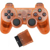 Resim Fsfyb Ablosuz Denetleyici Çift Şok Titreşim Doğru Kontrol Kablosuz Sony Ps2 Playstation 2.4g Gamepad Joystick Uzaktan Kumanda Turuncu (Yurt Dışından) 