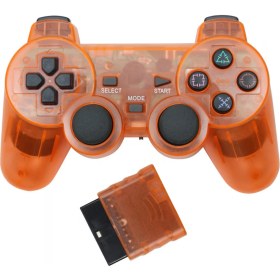 Resim Fsfyb Ablosuz Denetleyici Çift Şok Titreşim Doğru Kontrol Kablosuz Sony Ps2 Playstation 2.4g Gamepad Joystick Uzaktan Kumanda Turuncu (Yurt Dışından) 