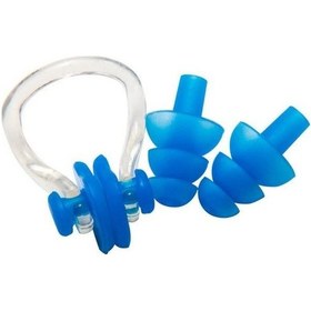 Resim Yüzücü Kulak Burun Tıkacı Seti Tıkaç Deniz Havuz Yüzücü Seti Mavi 