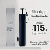 Resim Elmpaly 111g Ultra Hafif Karbon Fiber Katlanır Uv Koruma Rüzgar Geçirmez Navy Blue Şemsiye 
