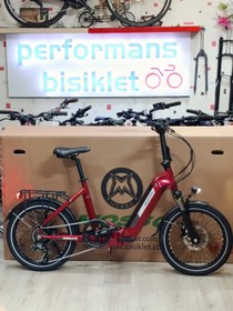 Resim KRONOS ELEKTRİKLİ KATLANIR BİSİKLET 390H HYD 20 JANT 7 VİTES BORDO 